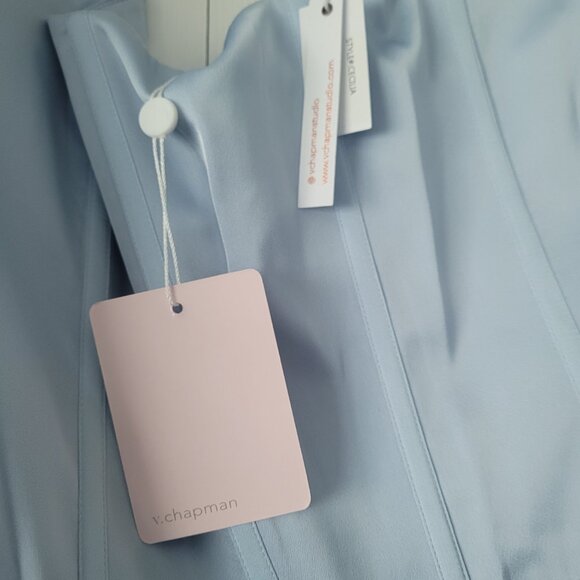 NWT V. CHAPMAN The Cecilia Dress in Derby Blue Size 18 - Picture 8 of 9